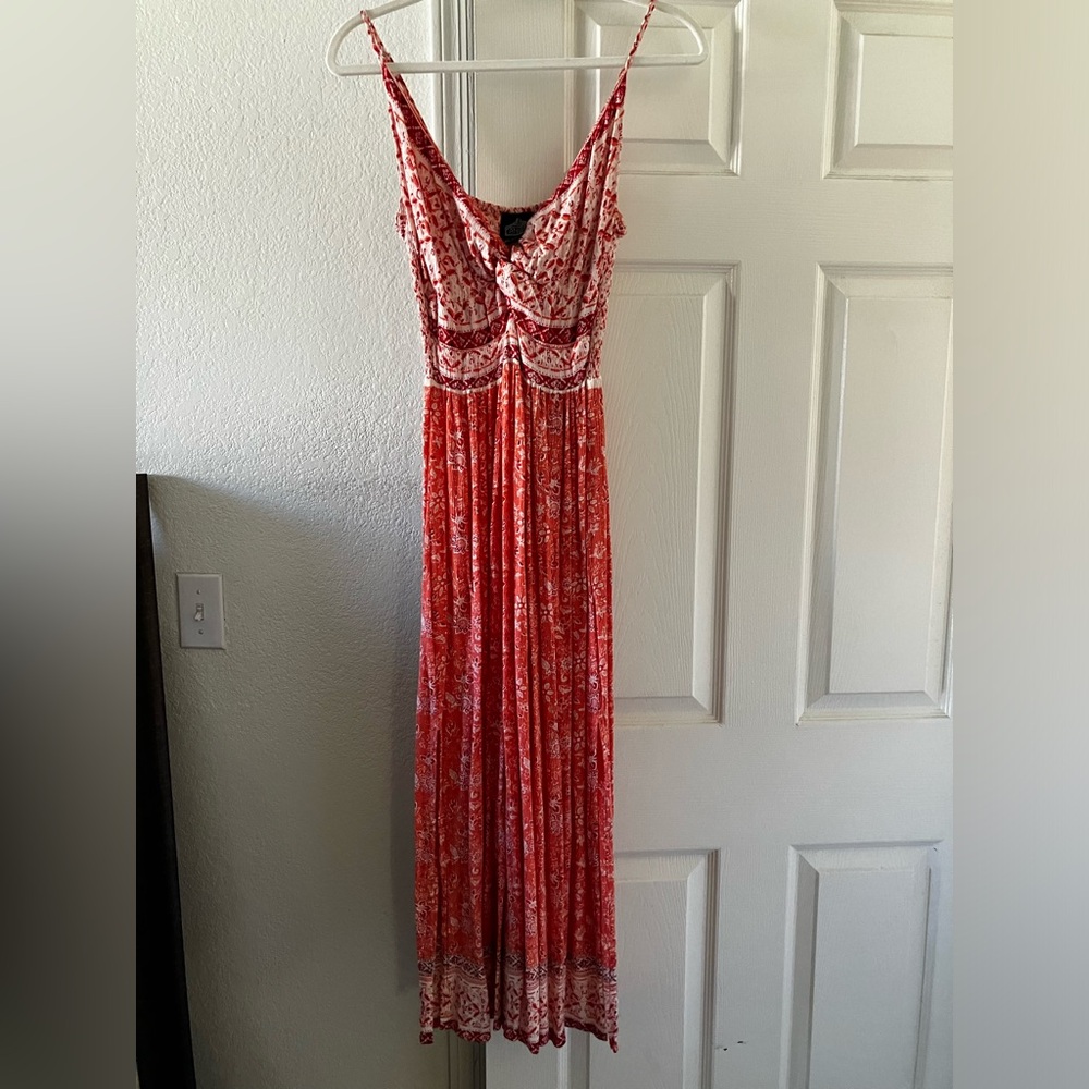 Pink and white Angie maxi dress size small